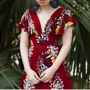 NWOT Trashy Diva Violet Retro Pinup Dress in Tropical Nights Print Sz 6